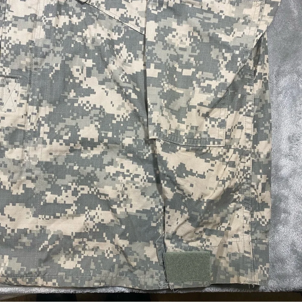 Camo Field Jacket Men’s Large Long US Army Digital Outdoors Military ACU Ripstop - Picture 3 of 13